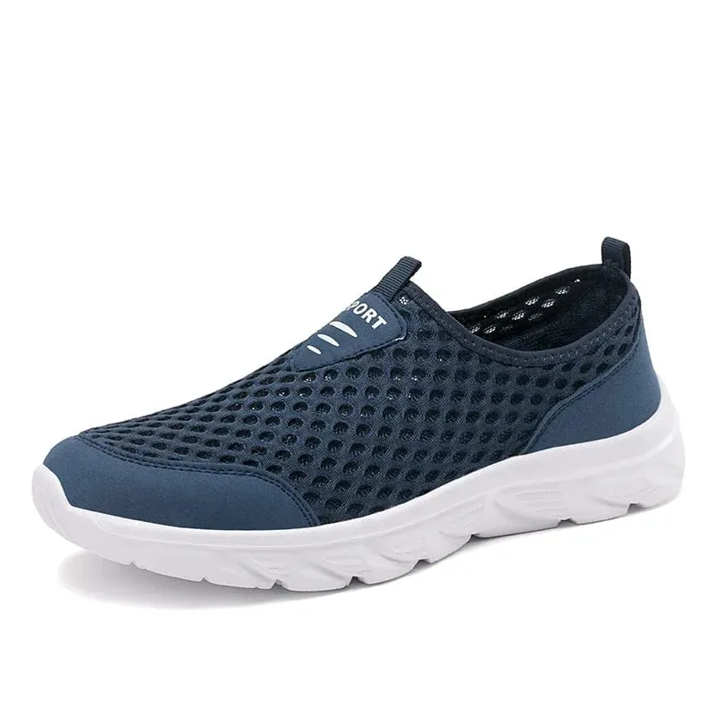 Breathable Mesh Shoes Men Slip on Male Casual Sneakers Anti-slip Mens Non Slip Flats Outdoor Walking Shoes for Man — image 8
