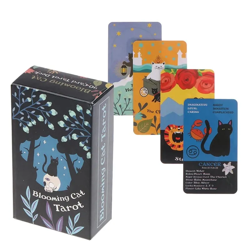 Blooming Cat Tarot Card Mysterious Divination Oracle Card Board Game English Playing Cards — image 4