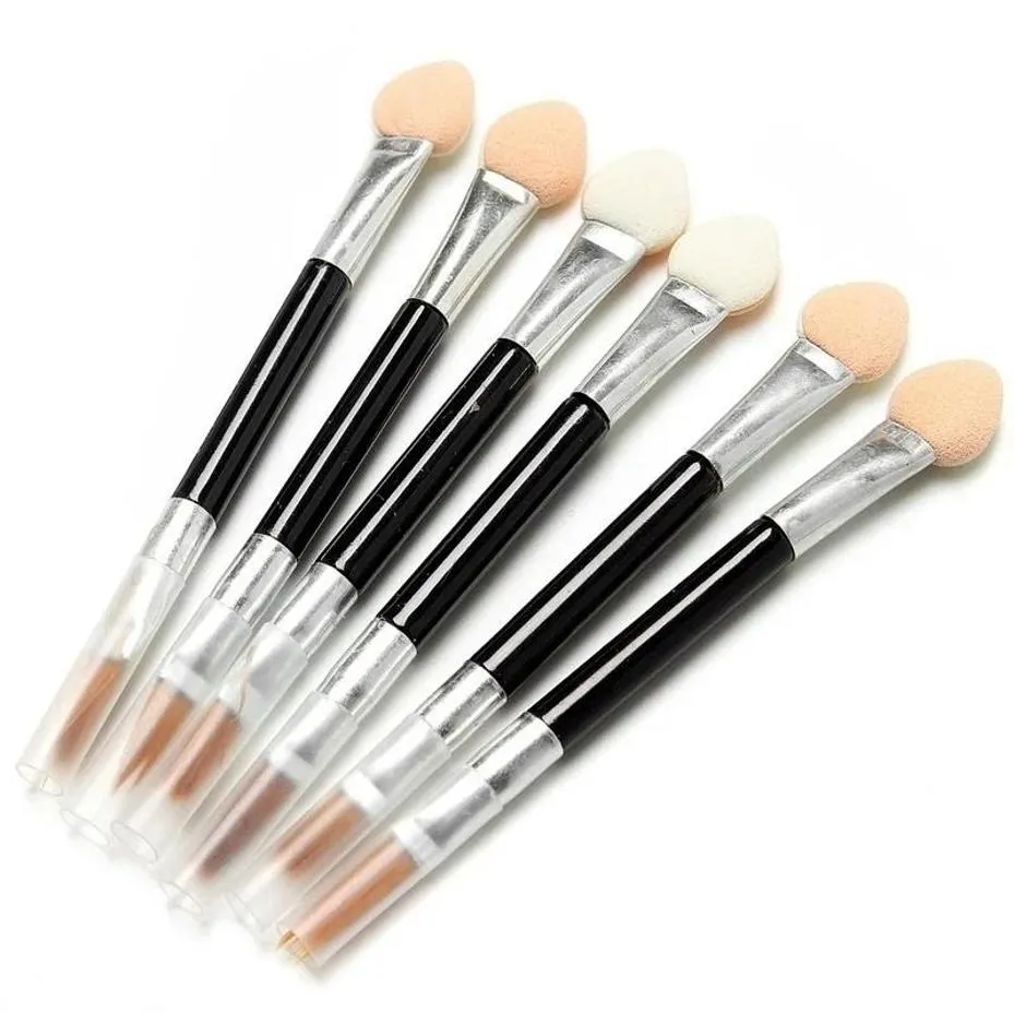 10 Pcs Applicator Double-Ended Cosmetic Brushes Women Makeup Eyeshadow Eyeliner Sponge Lip Brush Set Disposable Makeup Brush — image 4