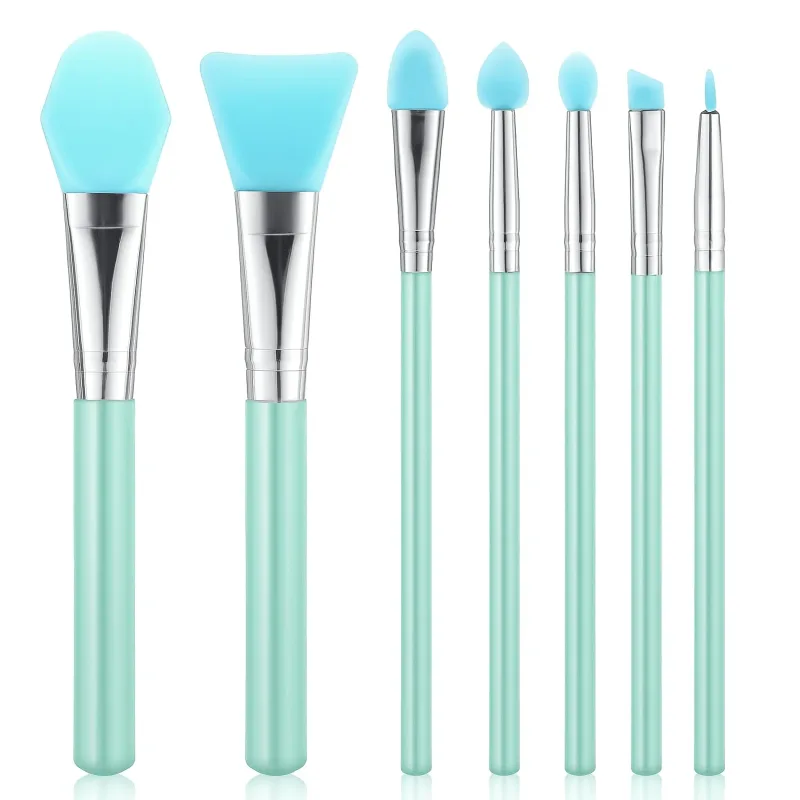 7Pcs Silicone Makeup Brush Set Multi-functional Silicone Face Mask Applicator Brush Facial Mask Mud Mixing Brushes Beauty Tool — image 2