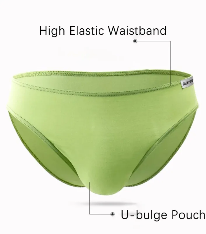 3PCS/Lot Men's Underwear Modal High Quality Soft Briefs Breathable Comfortable Youth Underpants Male Sexy U Bulge Pouch Panties — image 3