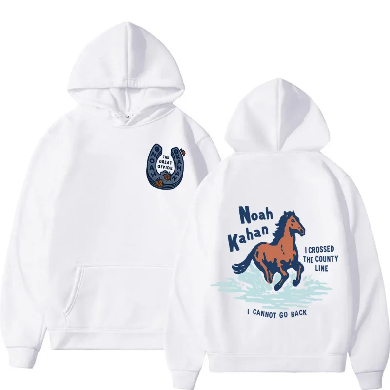 Noah Kahan The Great Divide Tour 2026 Moletons gráficos masculinos e femininos roupas da moda pulôver casual moletom de inverno de grandes dimensões — image 4