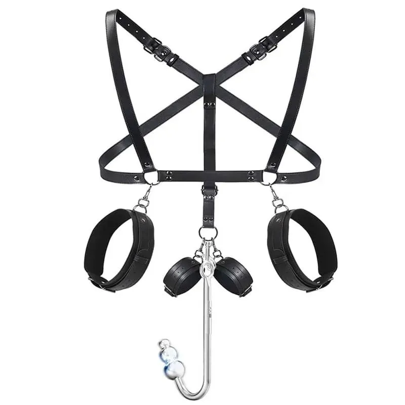 SM Adult Sex Toy Backhand Binding Apertural Plug Anal Hook Pagkaalipin Mga Laruan Bdsm Kit Alipin Pagkaalipin Posas Mag-asawa Bundle Game 18+