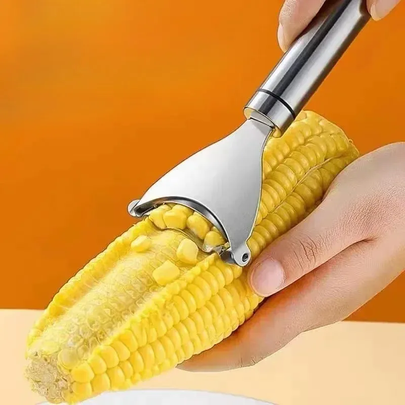 Corn Stripper Stainless Steel Manual Corn Planer Cob Stripper Reusable Corn Peeler Thresher Kitchen Fruit Vegetable Gadget Tool — image 7