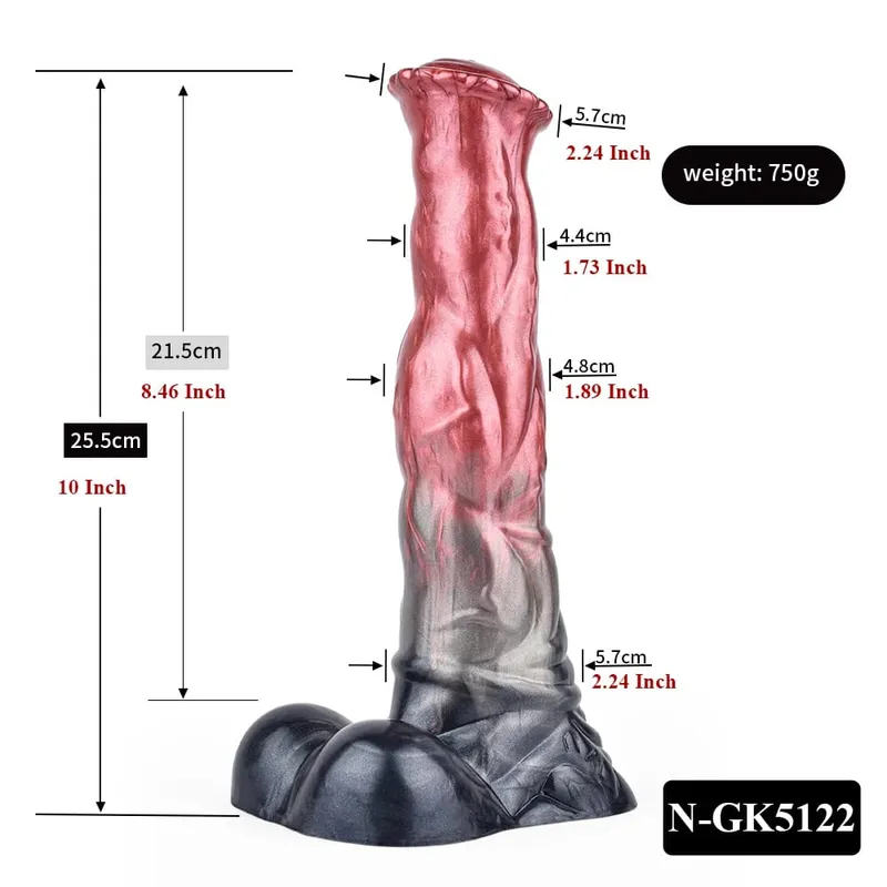 Silicone Horse Dildo Long Penis Anal Plug Napakalaking Knot G-spot Vaginal Stimulator na may Suction Cup Adult Sex Toy para sa Babae Mga Lalaki — image 23