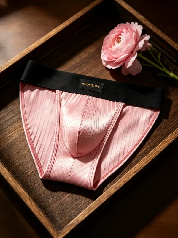 Cuecas masculinas listradas brilhantes triangulares, cuecas frontais com protuberância, sexy, cintura baixa, slim fit, cuecas diárias masculinas dp915 — image 12