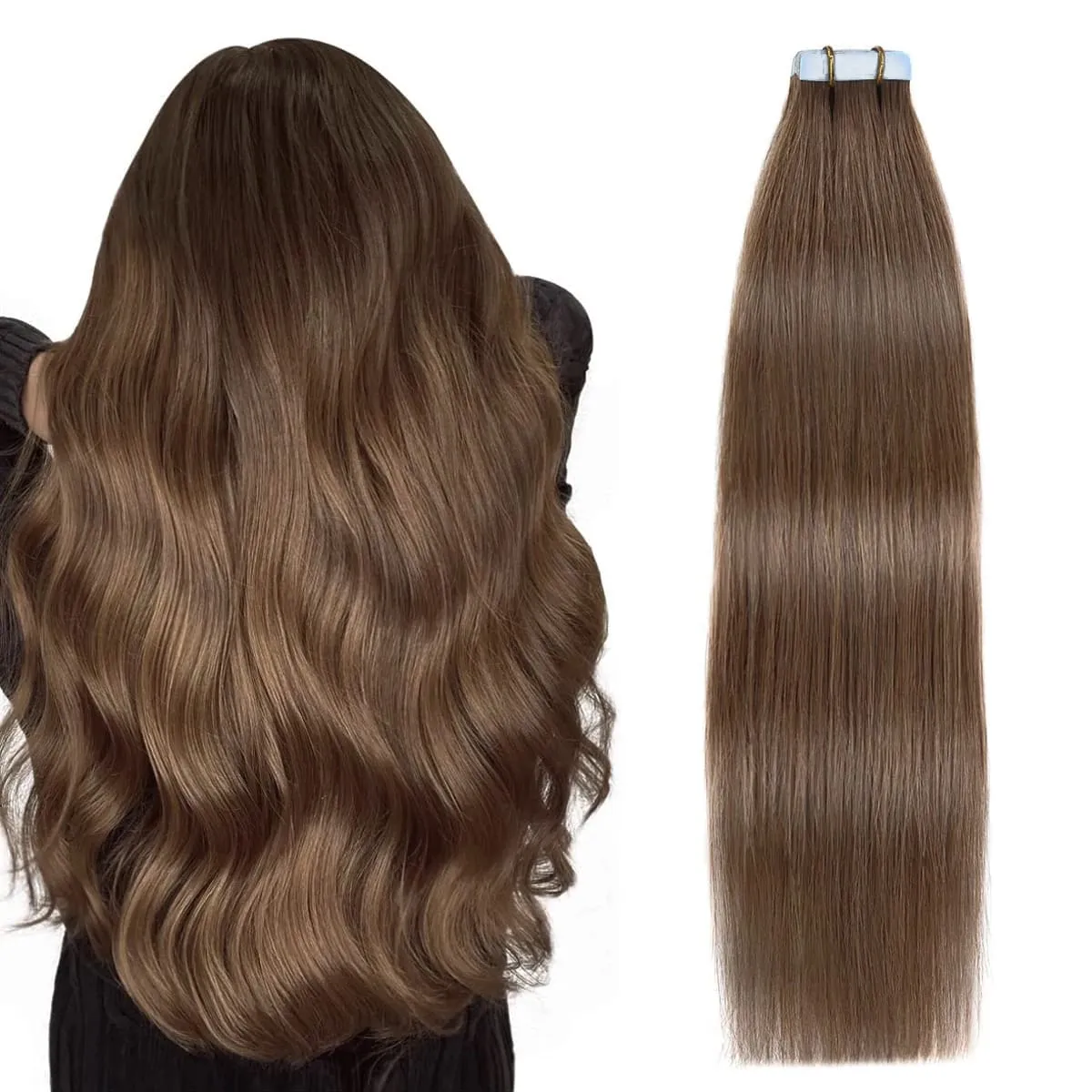 Invisible Tape in Hair Extensions Real Remy Hair Hair Extensions for Women Ash Blond mixed Platinum Blond Straight Hairpieces — image 13