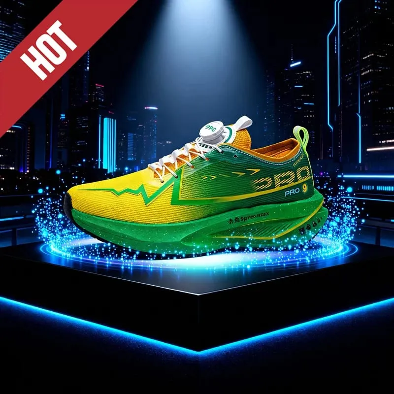 Fluorescence Running Shoes Carbon Board Marathon Men Sports Breathable Lightweight Women's Comfortable Athletic Sneakers Casual — image 7