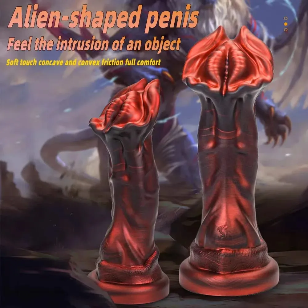 Dildo Anal Plug Man Eating Flower Suction Cup Monster Fantasy Dildo Anal Dilator G-Spot Orgasmic Stimulation Masturbator Sex Toy — image 2