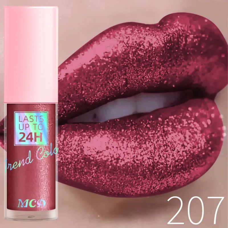 18 Χρώματα Diamonds Glitter Lip Gloss Μεγάλης διάρκειας Αδιάβροχο Υγρό Κραγιόν Pearl Shining Lip Color Sparking Lip Makeup Women — image 12