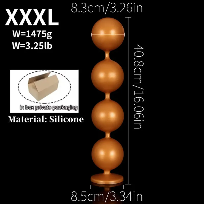 Super Mahabang Anal Beads Anal Plug Prostate Massage Malaking Butt Plug Vaginal Balls Anal Stimulation Pull Bead Dildo Deep Anal Sex Toys — image 13