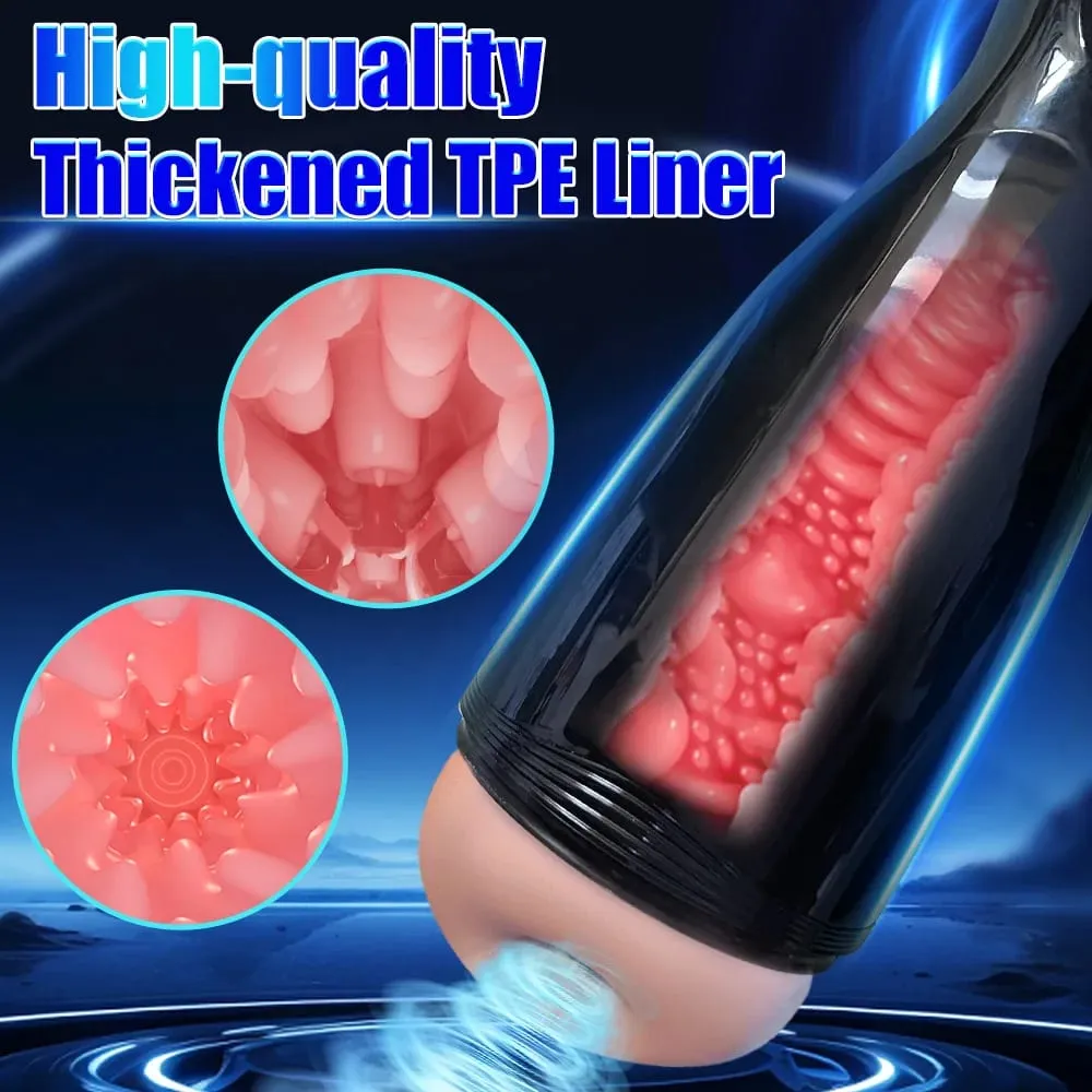 Sex Toys for Men Automatic Male Masturbator Cup Blowjob Sex Machine Blowjob Vagina Masturbation Pussy Penis Trainer with 10 Frequency Vibration Sexy Voice Masturbation Toys