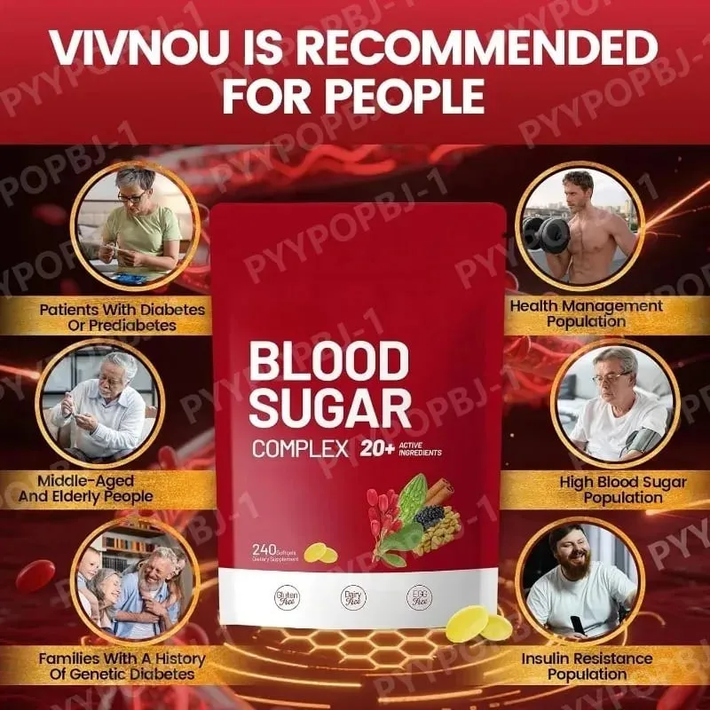 Blood Sugar Complex Supplement 240 Softgels Contain Multivitamin & Cinnamon bitter Gourd 20 Herbs Extract Support Daily Health — image 5