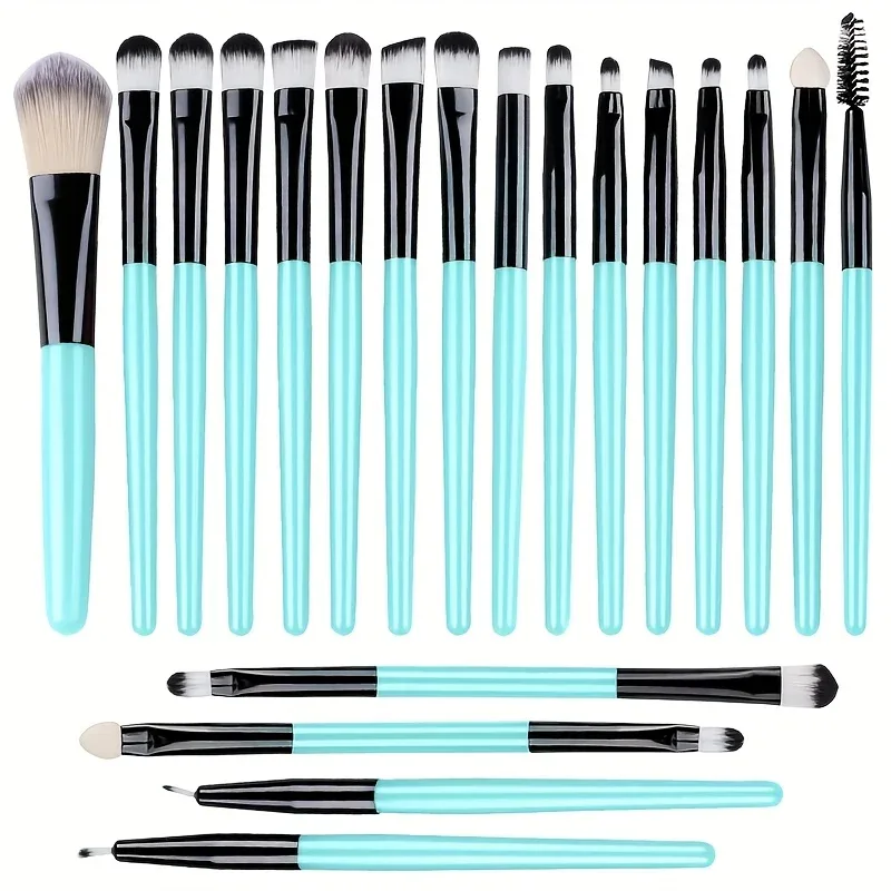 20pcs Eye Makeup Brush Set Portable Soft Makeup Brushes Beauty Tools Foundation Eyeshadow Eyeliner Brush Multi-function Beginner — image 16
