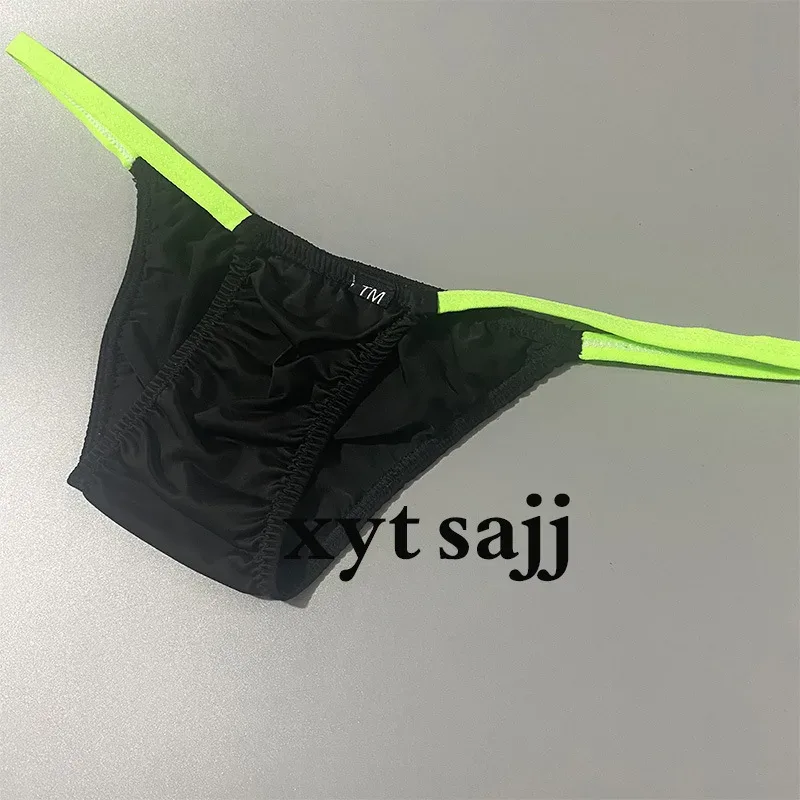 Slim Fit Color Block Thin Strap Triangle Underwear for Men Low Rise Breathable Soft Fabric Daily Male Briefs — image 4