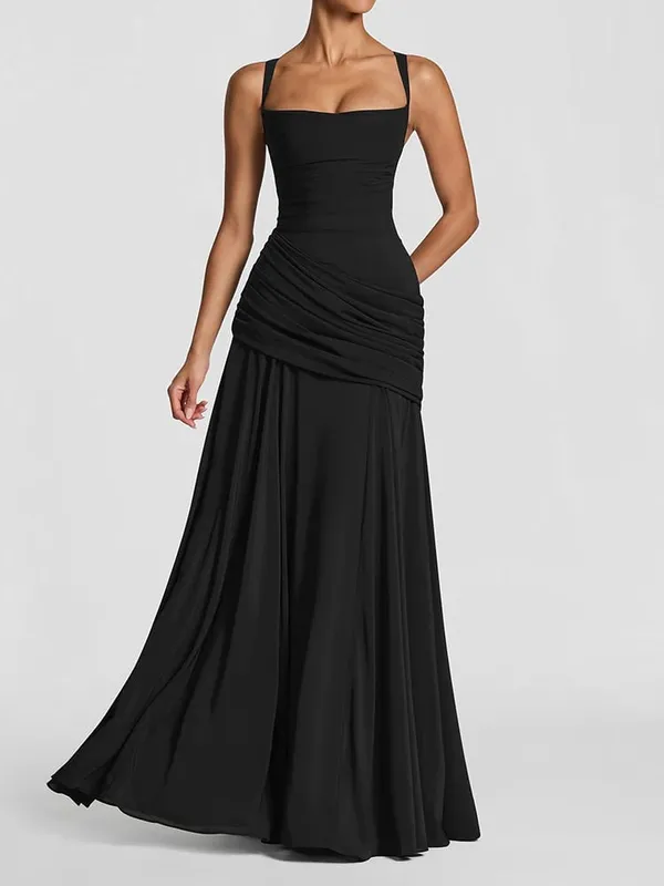 Mozision fora do ombro sem costas sexy maxi vestido feminino elegante sem alças sem mangas bodycon ruched clube festa vestidos longos femininos
