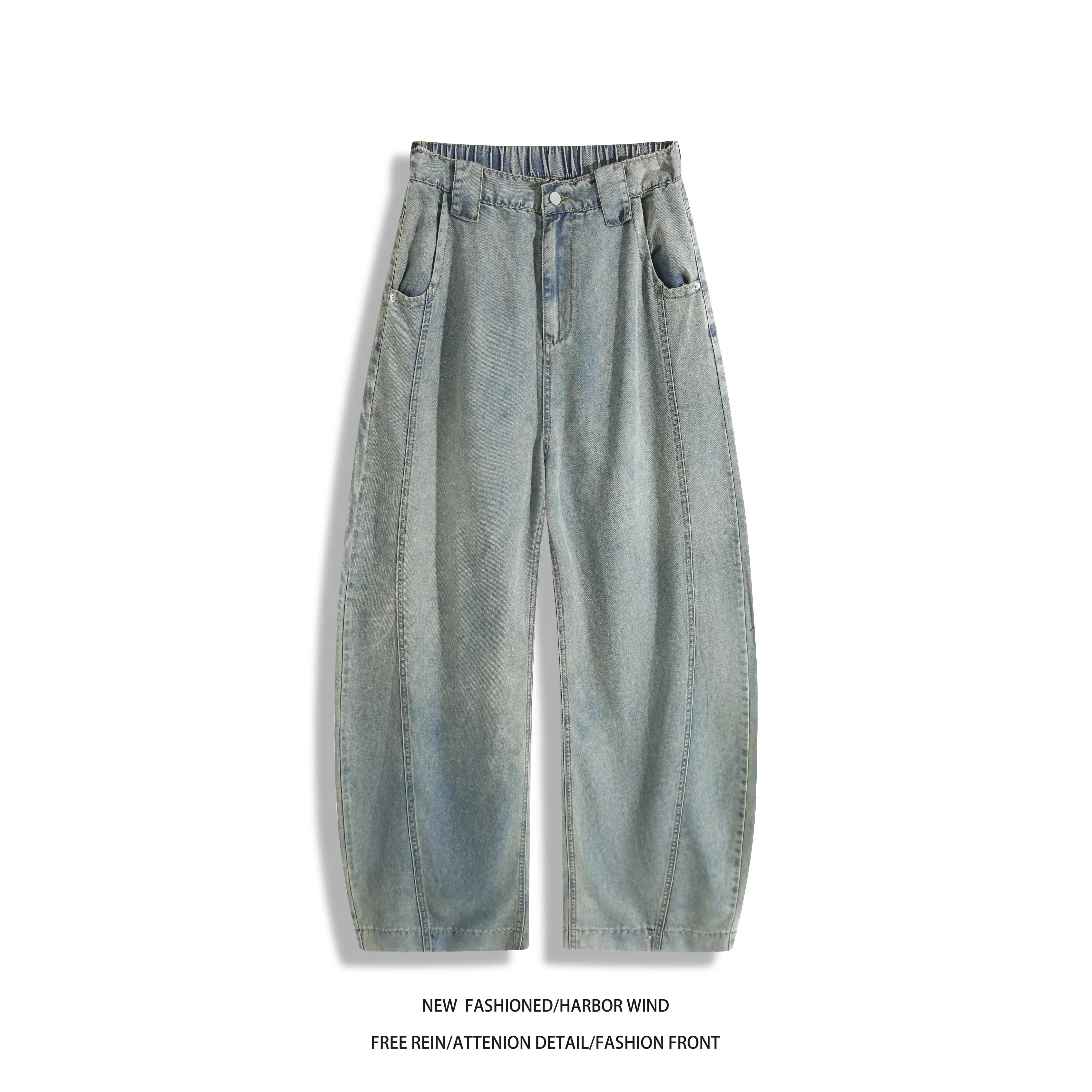 Man Pants Mens Jeans Summer New High Street Fashion Casual Thin Ice Silk Curved Blade Trousers For Men — image 3