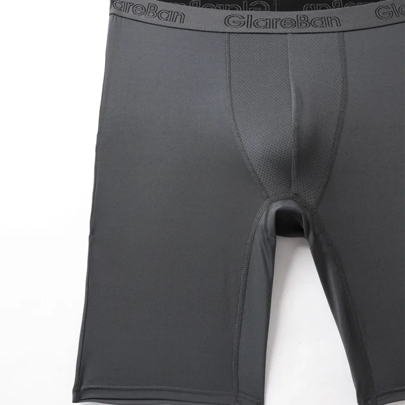 4 Stück gemischte Farben, schnell trocknende Boxershorts mit langem Bein, Unterhose, Unterwäsche für Zuhause und Sport, hochwertige Herrenhöschen — image 27
