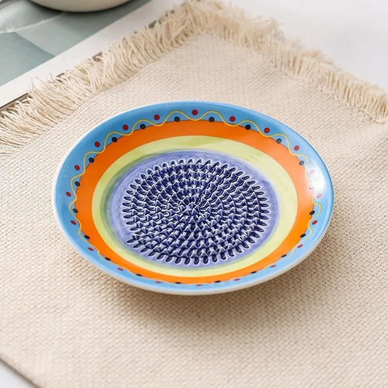 Colorful Simple Ceramic Ginger Grater Tool Hand Grinder Garlic Masher Portable Porcelain Carrot Ginger Grinding Kitchen Tools — image 11