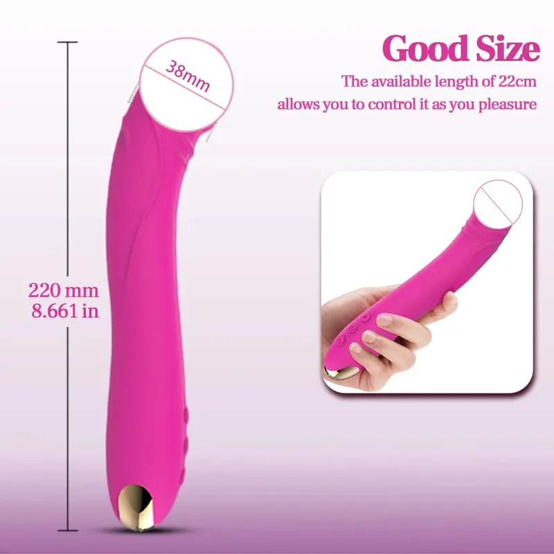 Lengthened Dildo Vibrator for Women Vagina Clitoris Massarger Erotic Toys Soft Skin Feeling Sex Products for Adults