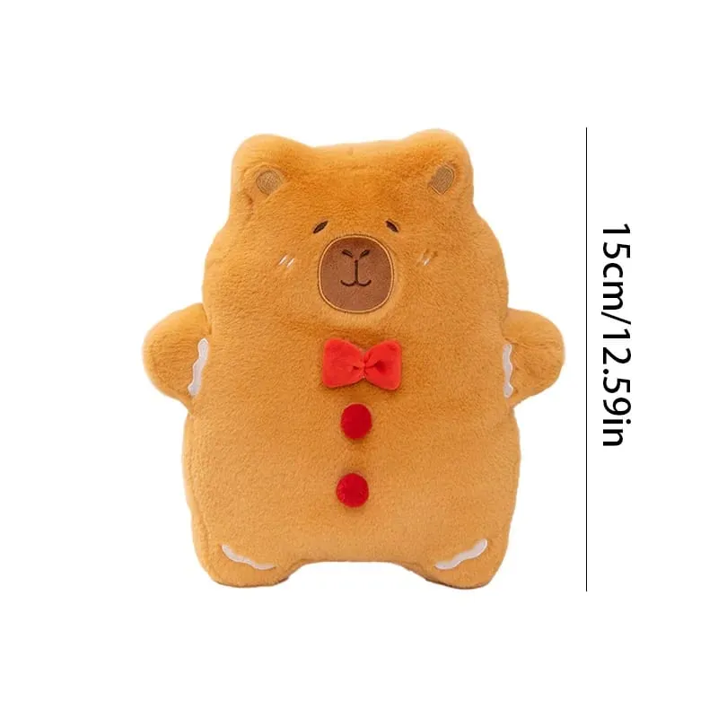 Christmas Pillow Capybara Gingerbread Soft Plush Toy Decoration Funny XMas Plushie High Quality Christmas Birthday Gift Decor
