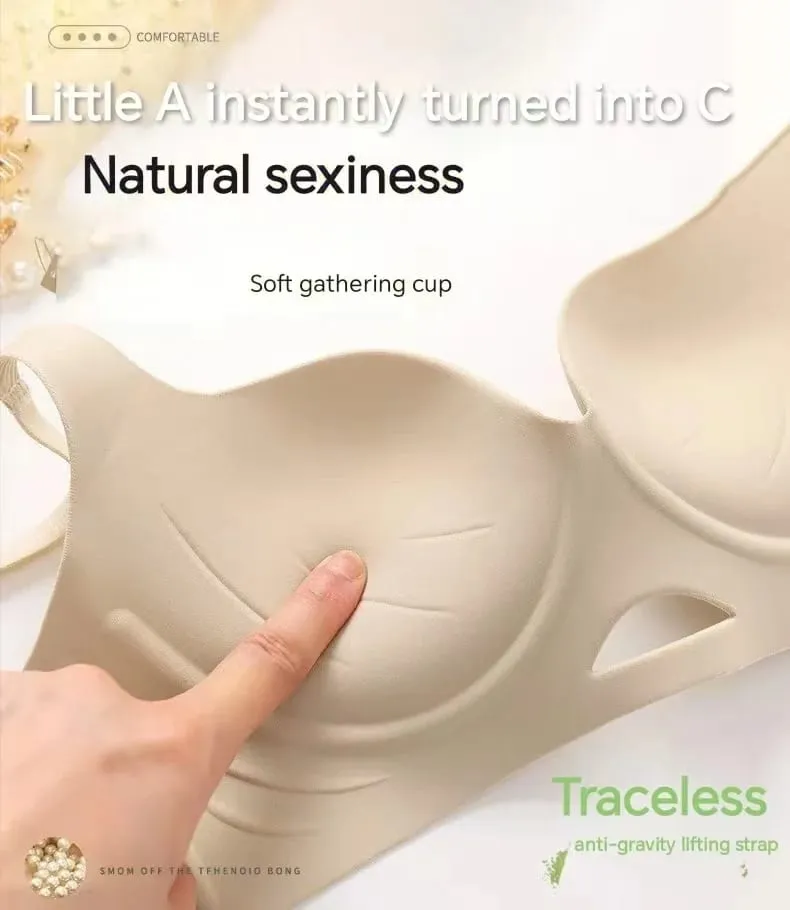 New Hollow-out One-piece Seamless Comfortable Push Up Lingerie Small Breast Gathering Anti-sagging No Steel Ring Bra — image 5