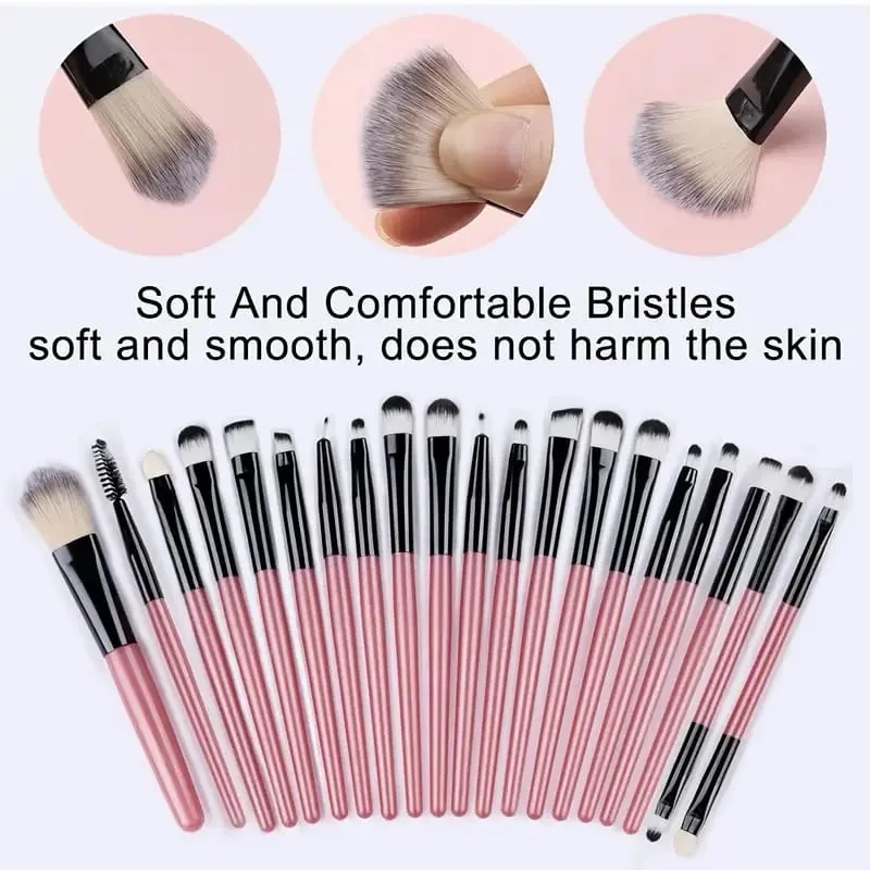 20pcs Makeup Brush Set Soft Fluffy Cosmetic Foundation Powder Eyeshadow Kabuki Blending Make Up Brush Beauty Tool Makeup Sponge — image 3