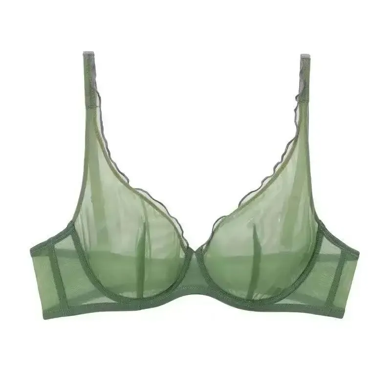 European Luxury Lingerie Set Full Cup Sheer Ultra Thin Bra & Panty Set Sexy Comfort for Women Large Small MOYISU Sexy Tushy S-XL — image 9