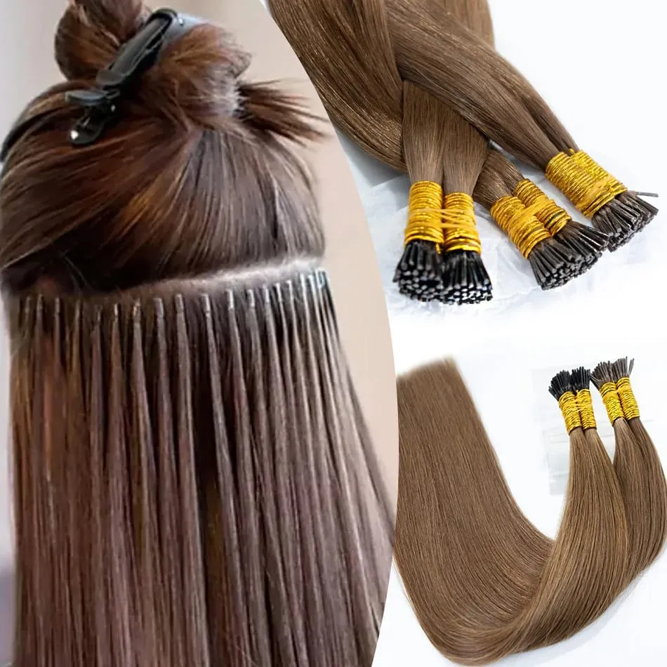 I Tip Human Hair Extensions 50g Straight Fusion Hair 30Inch Keratin Capsule Original Real Natural Hair Blonde Color — image 2
