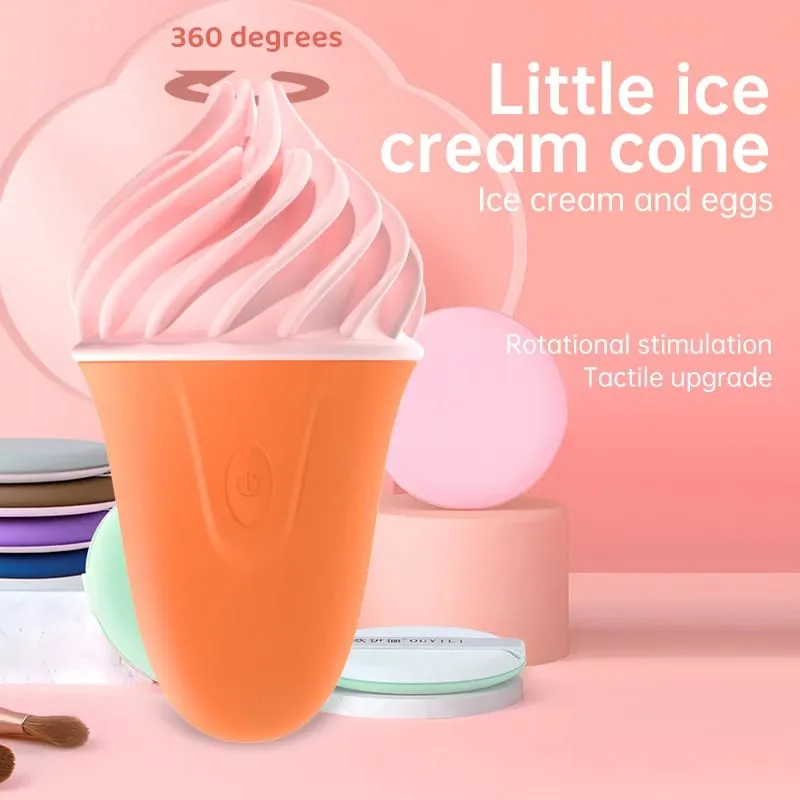 Ice cream shape vibrating masturbator 360 degree wrapping wrap endurance exerciser portable adult sex toy — image 2