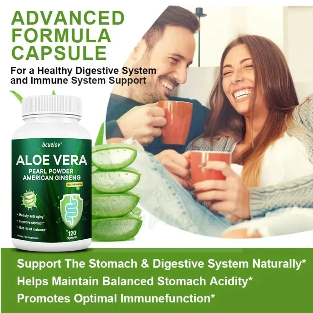 Aloe Vera Extract Capsules Helps Relieve Constipation Colon Cleansing and Detoxification and Manages Weight Metabolism — image 2
