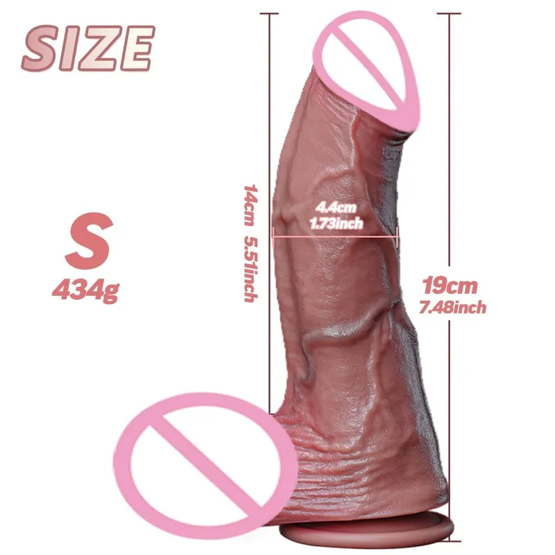 Realistisk Mjuk Stor Dildo XXL Porr Enorm Tjock Fake Penis Dubbel Silikon Kuk Kvinna Man Onani Sugkopp Analsexleksaker — image 10