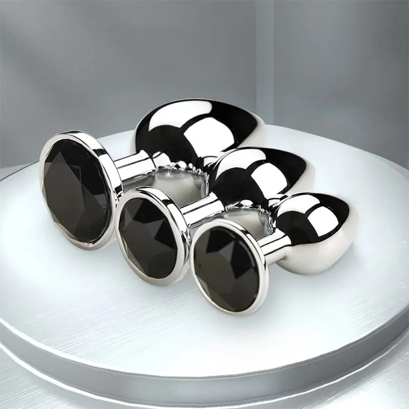 Plugue anal de metal para ânus de cristal, base de joias para jogador iniciante para jogador sênior, 5 tamanhos sm, massagem ponto g, brinquedos sexuais bdsm, 1 peça — image 5