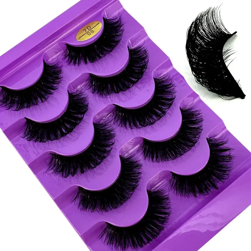 Fluffy Lashes Mink False EyelashesThick Cat Eye Makeup Long Natural Volume 3d Eyelashes Extension Wholesale Mink Eyelashes — image 10