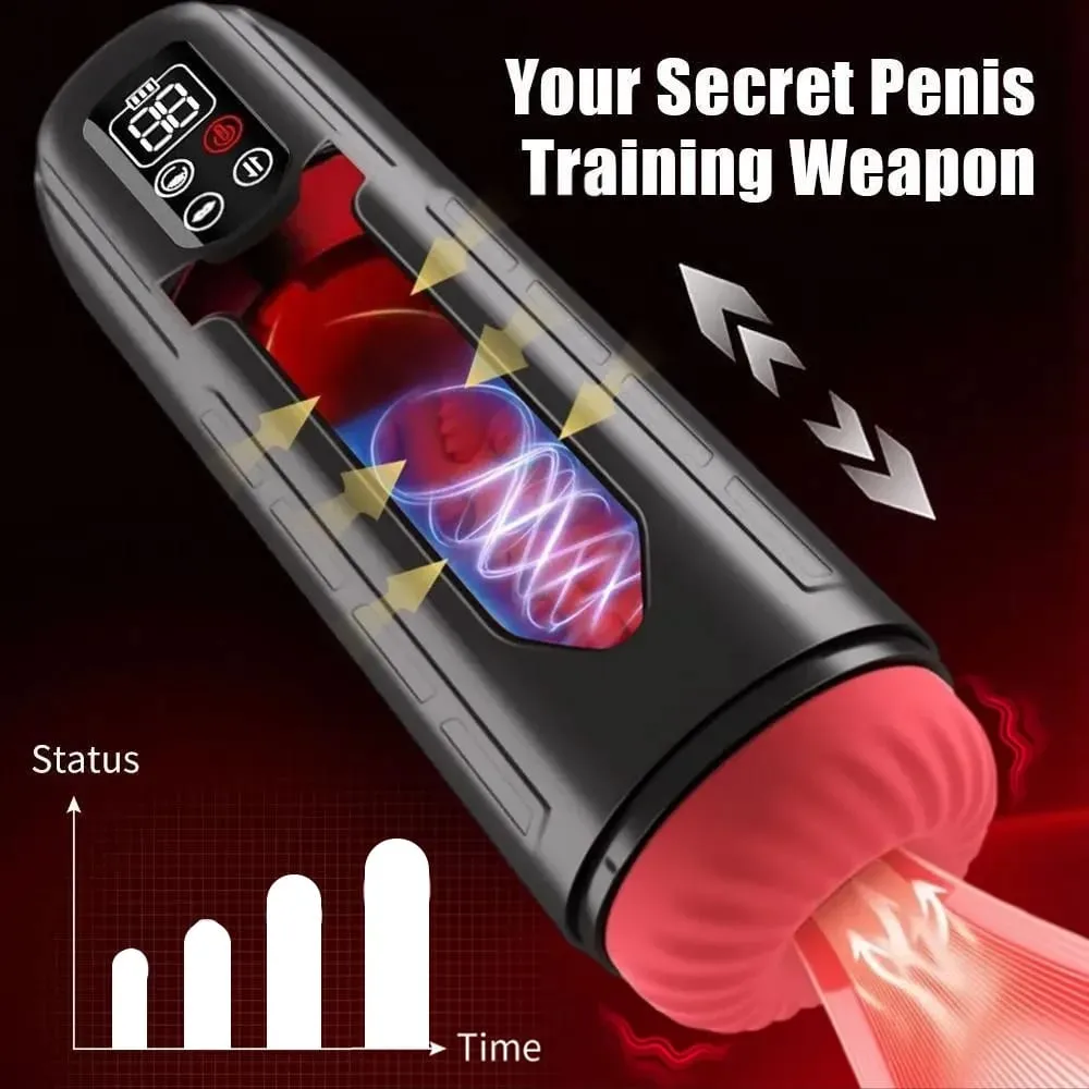 Male Masturbator Penis Pump with 9 Sucking Thrusting Heating Modes Stroker Blowiob Machine LCD Display Adult Sex Toy for Men — image 2