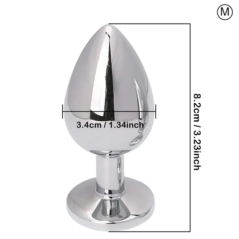 Metal Anal plug butt plug Sex Toys Butt Toys For Women Men Couples Adult Game Masturbator Anal Diamond 5 Size SM Adult Sex Toy — image 8
