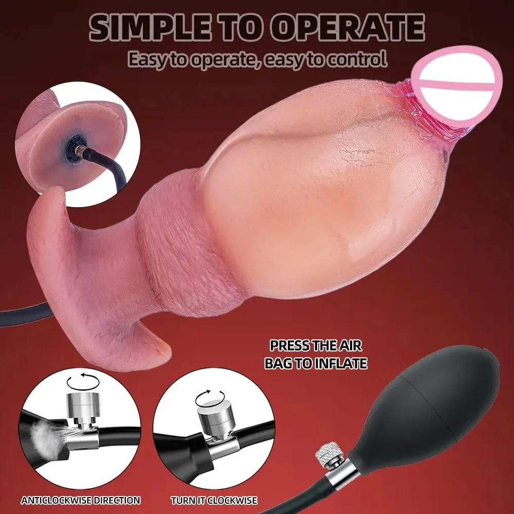 Butt Plug Inflatable Anal Plug Anal Wearable Buttplug Monster Dildo Knot Anal Trainer Adult Sex Toys for Men Gay Women Sex Toy — image 4
