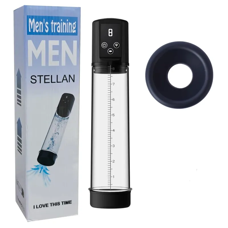 Automatic Male Masturbator Air Water Extender with 9 Training Pressure and 4 Suction Modes Adult Sex Toys for Men Erection