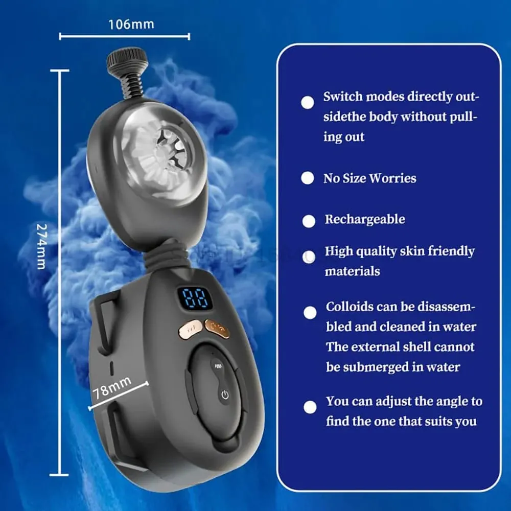 Masturbador masculino vibratório de impulso automático com cinto wearable controle remoto mãos-livres pênis Stroker brinquedos sexuais para homens adultos — image 5