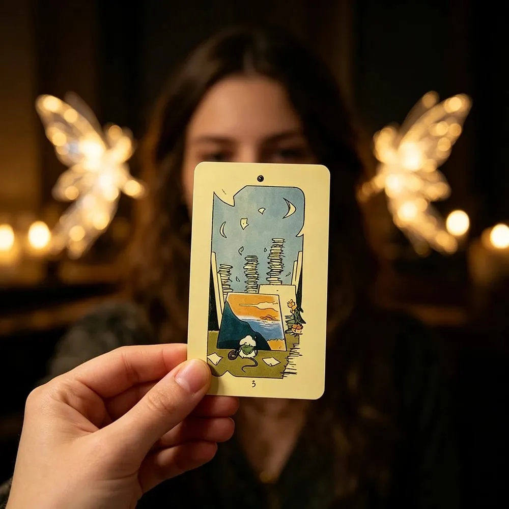 Mimi Mice Tarot Cards 78‑Card Deck Cute Mouse Animal Theme Tarot Cards Divination Fortune‑Telling Card for Tarot Collectors