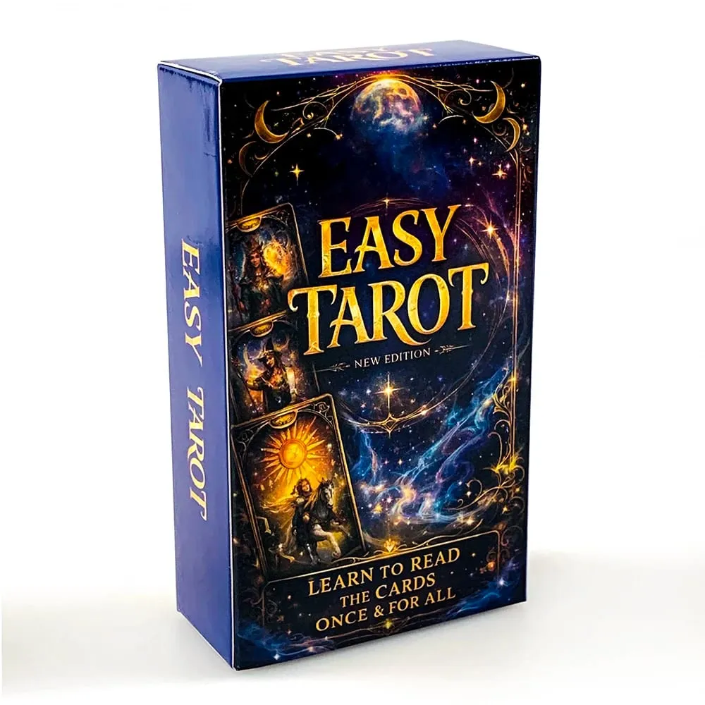 Easy Tarot Deck 78 Cards Learn To Read Tarot Cosmic Starry Sky Cards For Beginner Friendly Witch Divination Board Game Card Game