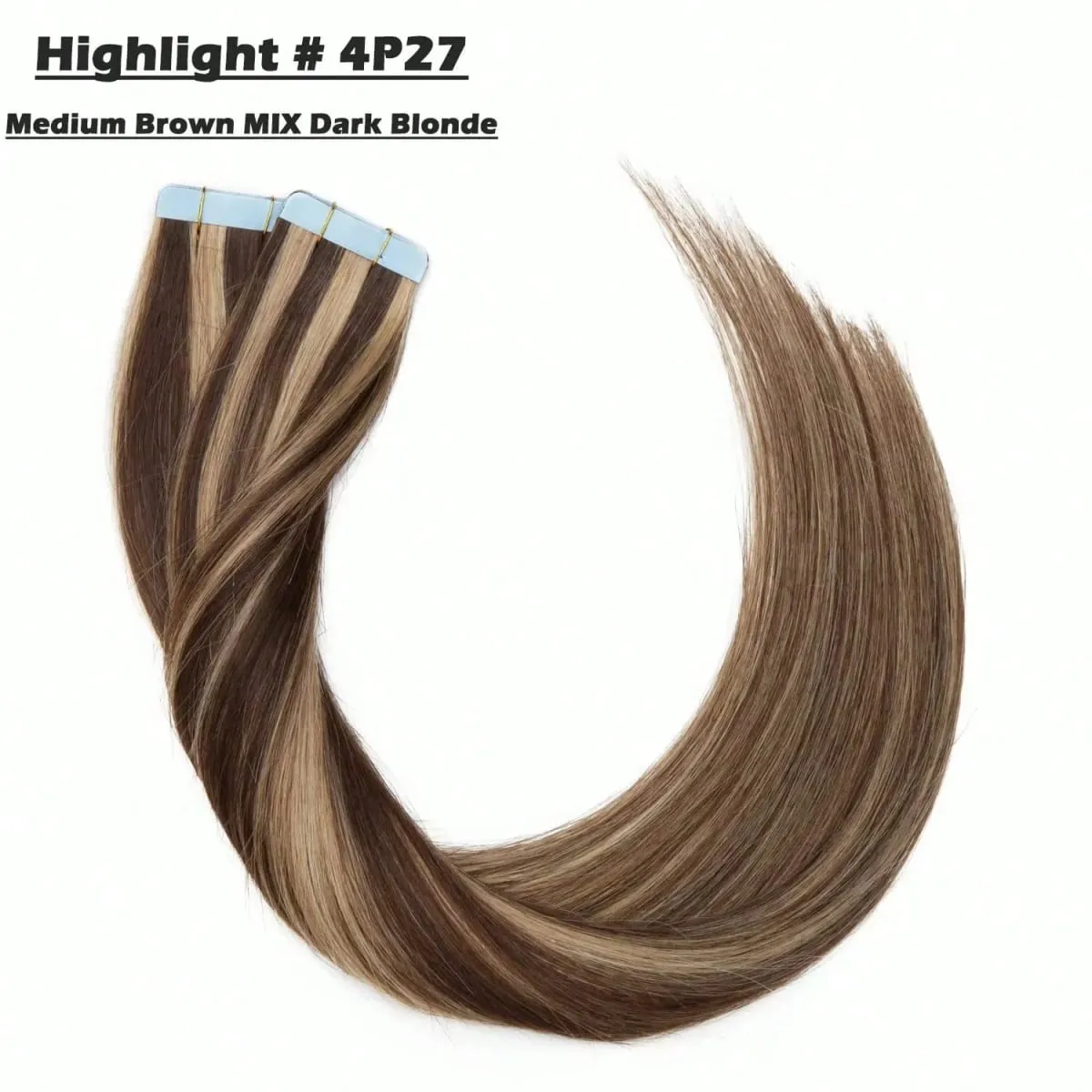 Jessie's Wig #4P27 Piano Highlight 16-26 Inches 50g 20pcs/pack Tape In Human Hair Extensions Real Human Hair Silky Straight — image 2