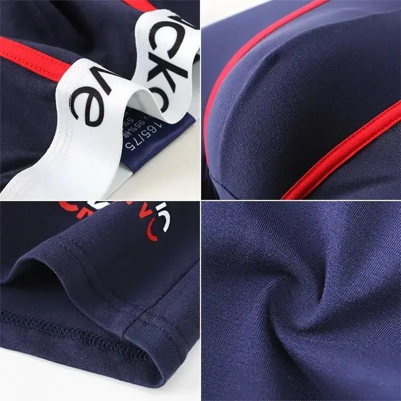 3 pçs calcinha masculina de algodão boxers masculino respirável homem boxer impresso cuecas confortáveis shorts masculinos roupa interior M-3XL — image 3