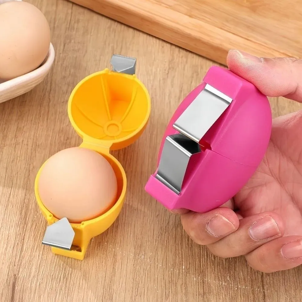 New Handheld Egg Shell Opener Stainless Steel PP Egg Peeler Creative Eggshell Opening for Raw Eggs — image 4