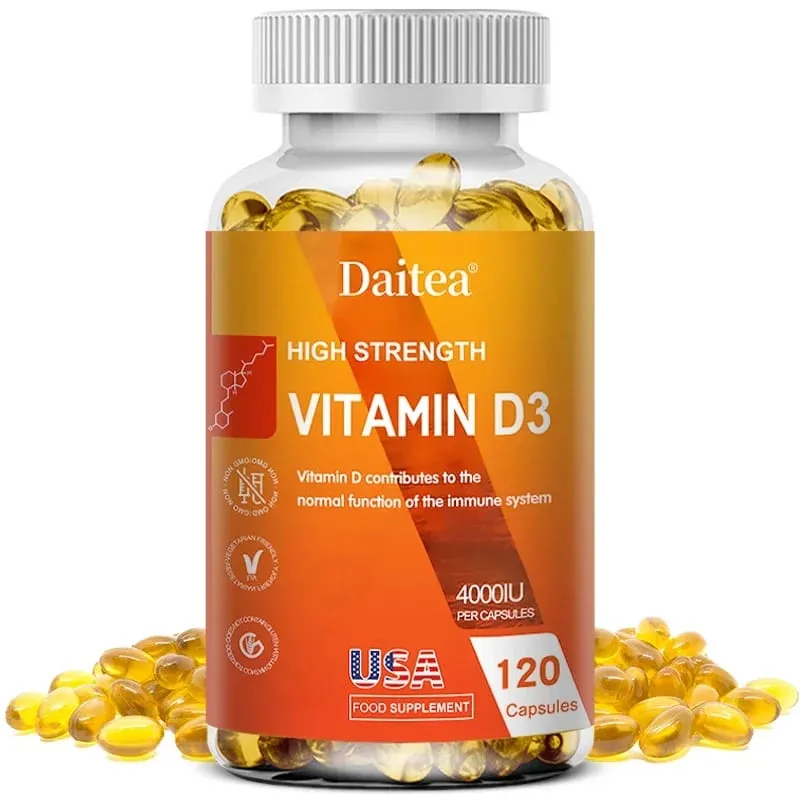 Vitamin D3 Capsules 4000IU Provide Immune Bone Support Promote Calcium Absorption Promotes Muscle Health Nervous System — image 8