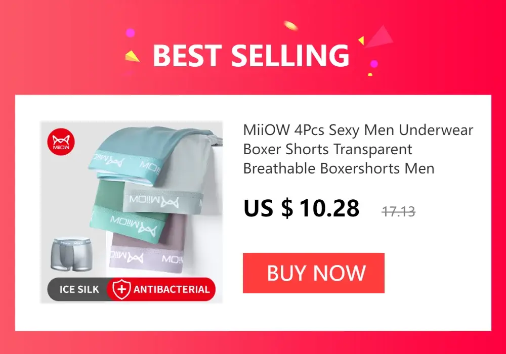 MiiOW Sexiga män Boxershorts Underkläder Mesh Andas Ice Silk Man Trosor Underkläder Kalsonger Boxershorts Plus Size L-4XL 2022 — image 16