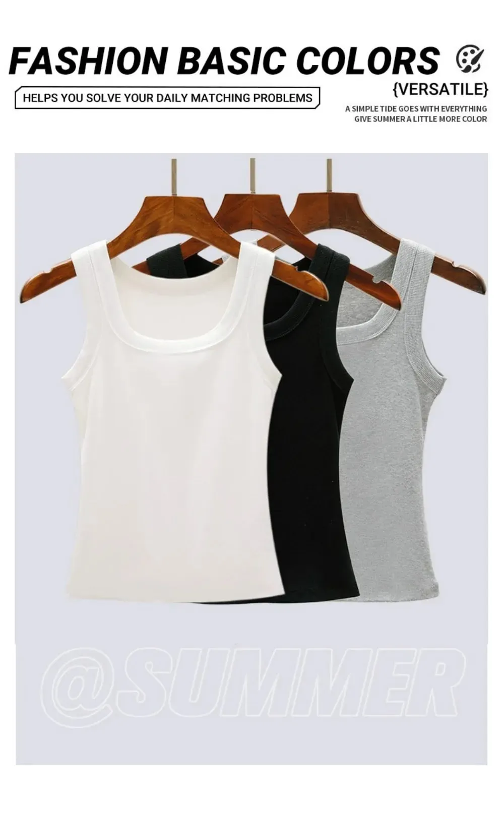 Y2K Ribbed Cotton Tank Tops Womens Summer Slim O-Neck Sleeveless Basic Soft Breathable Vest Sporty Jogging Wear Daily Undershirt — image 10