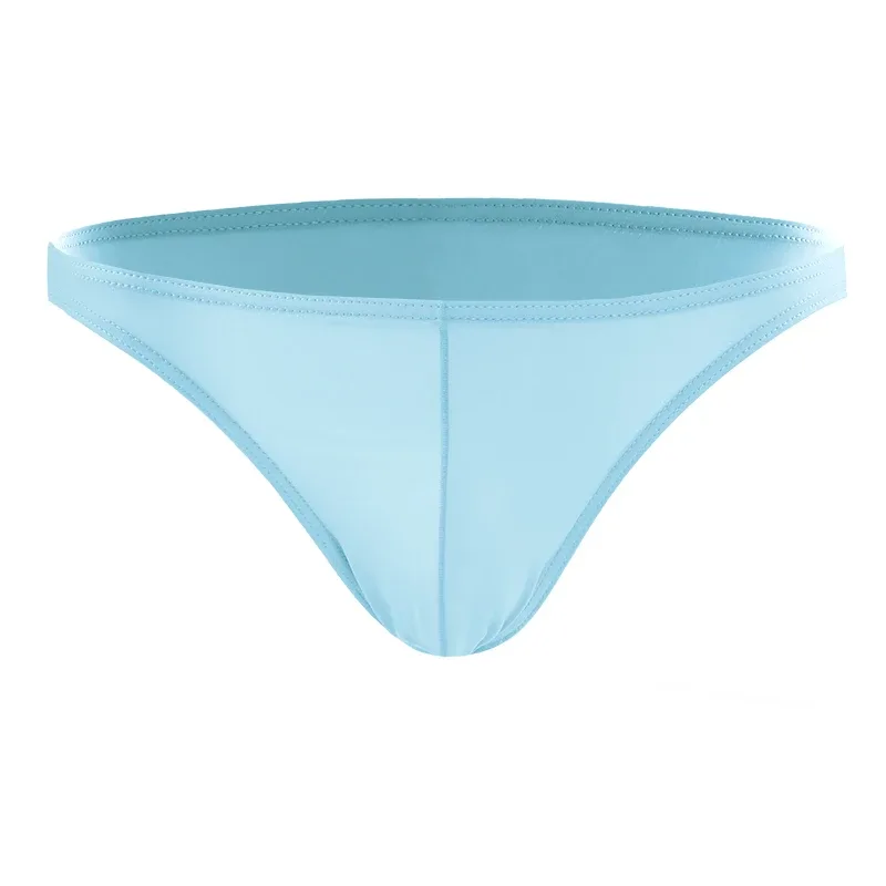 3PCS Summer narrow edge men sports breathable ice silk underpants thin sexy low waist tight seamless small triangle na pantalon — image 4