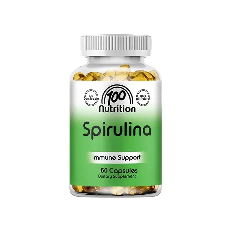 Spirulina Softgels Organic Superfood Algae - Sinusuportahan ang Cardiovascular at Immune System Health Napakahusay na Antioxidant