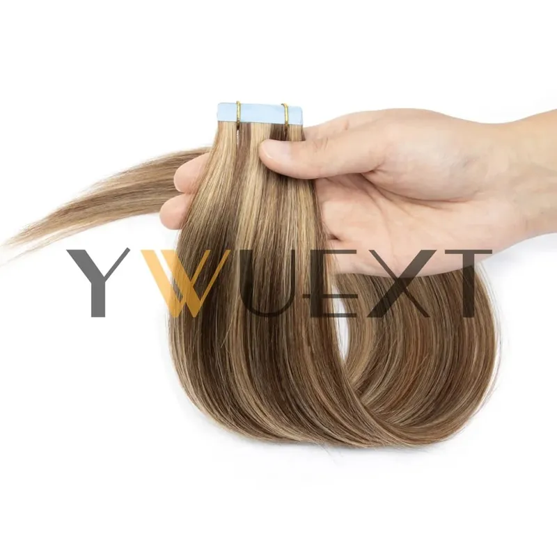 30g Real Human Hair Tape in Extensions 12''-24'' Natural Straight Seamless Tape Hair On Double Sided Tape 20pcs for Women — image 17
